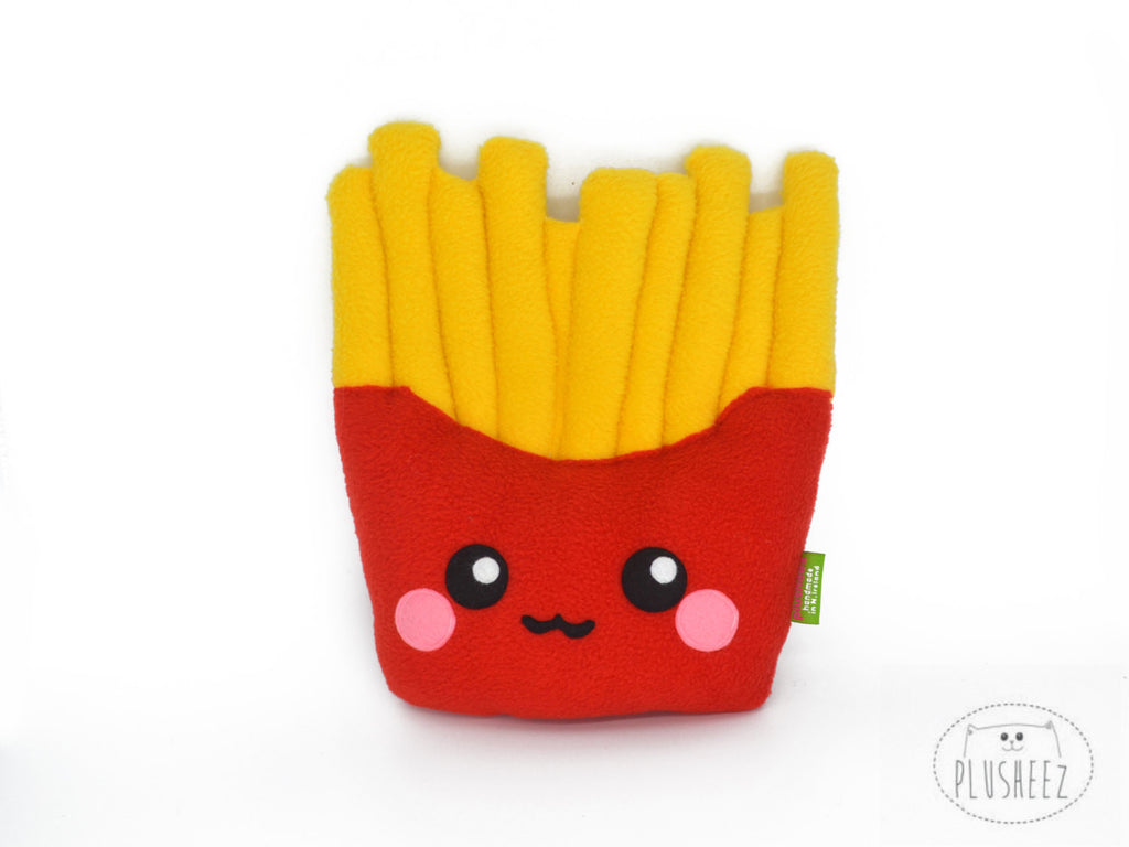 French Fries Plushie Novelty Kawaii Soft Cuddly Pillow Cushion Fast Junk Food