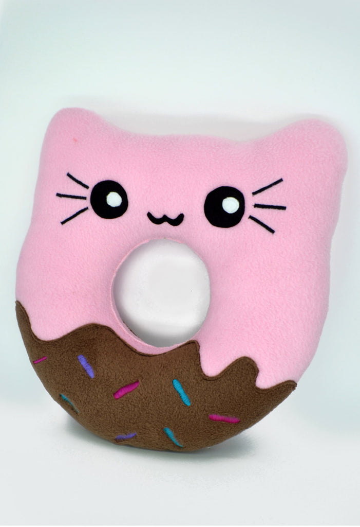 Doughnut kitty pillow / kawaii donut plushies