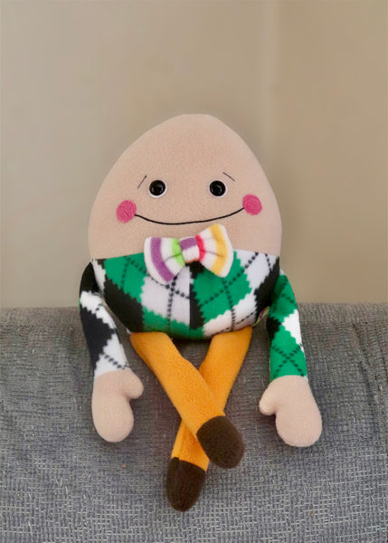 Humpty Dumpty plush toy - handmade to order - soft and cuddly