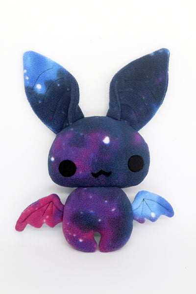 Cute, spooky galaxy bat plushie
