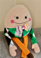 Humpty Dumpty plush toy - handmade to order - soft and cuddly
