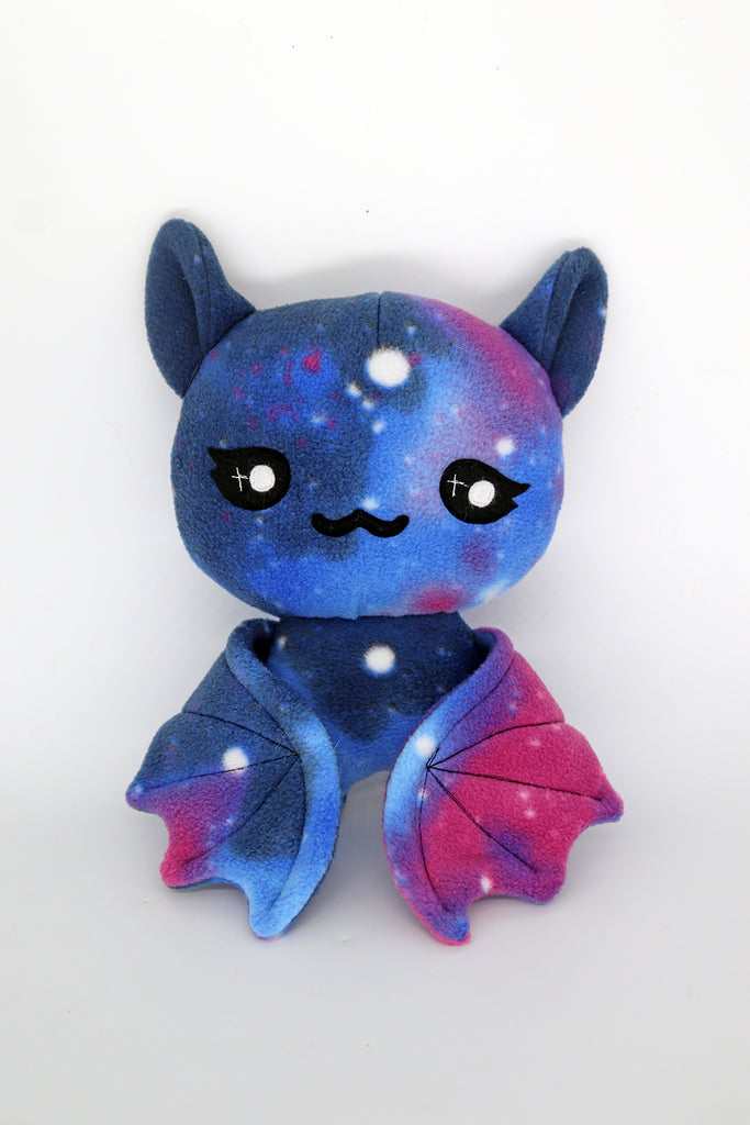 Galaxy bat plushie - cushion handmade vampire halloween cute scary
