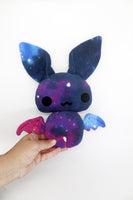 Cute, spooky galaxy bat plushie